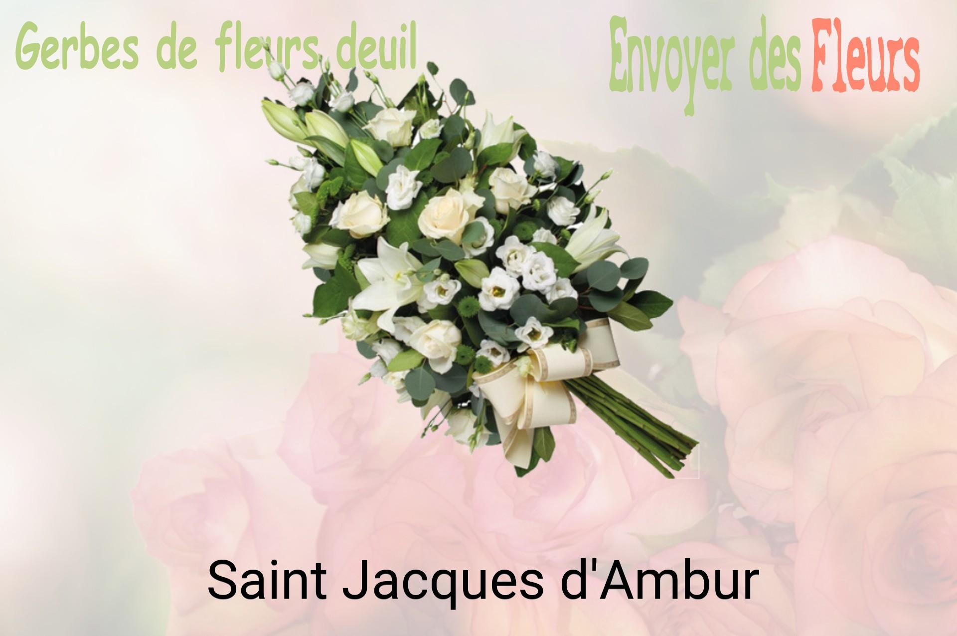 Gerbe de fleurs de deuil livrée à Saint-Jacques-d'Ambur